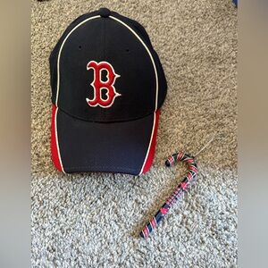 New Era Boston Red Sox hat with Christmas ornament